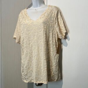 Notations Cream Lace Blouse